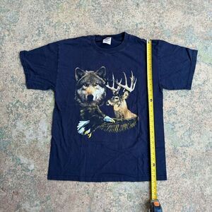 Vintage Bear Deer Eagle Portrait Y2K Nature Shirt